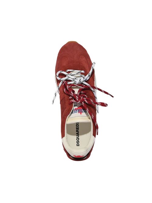 Sneakers DC-642 in suede con doppi lacci Bordeaux e Panna DSQUARED2 | SNM0485 14170001M4171